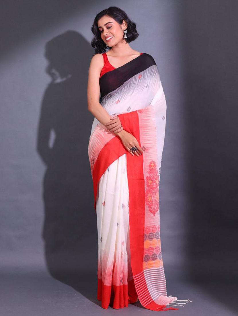 women self design handloom saree with blouse - 22045672 - Zoom Image - 0