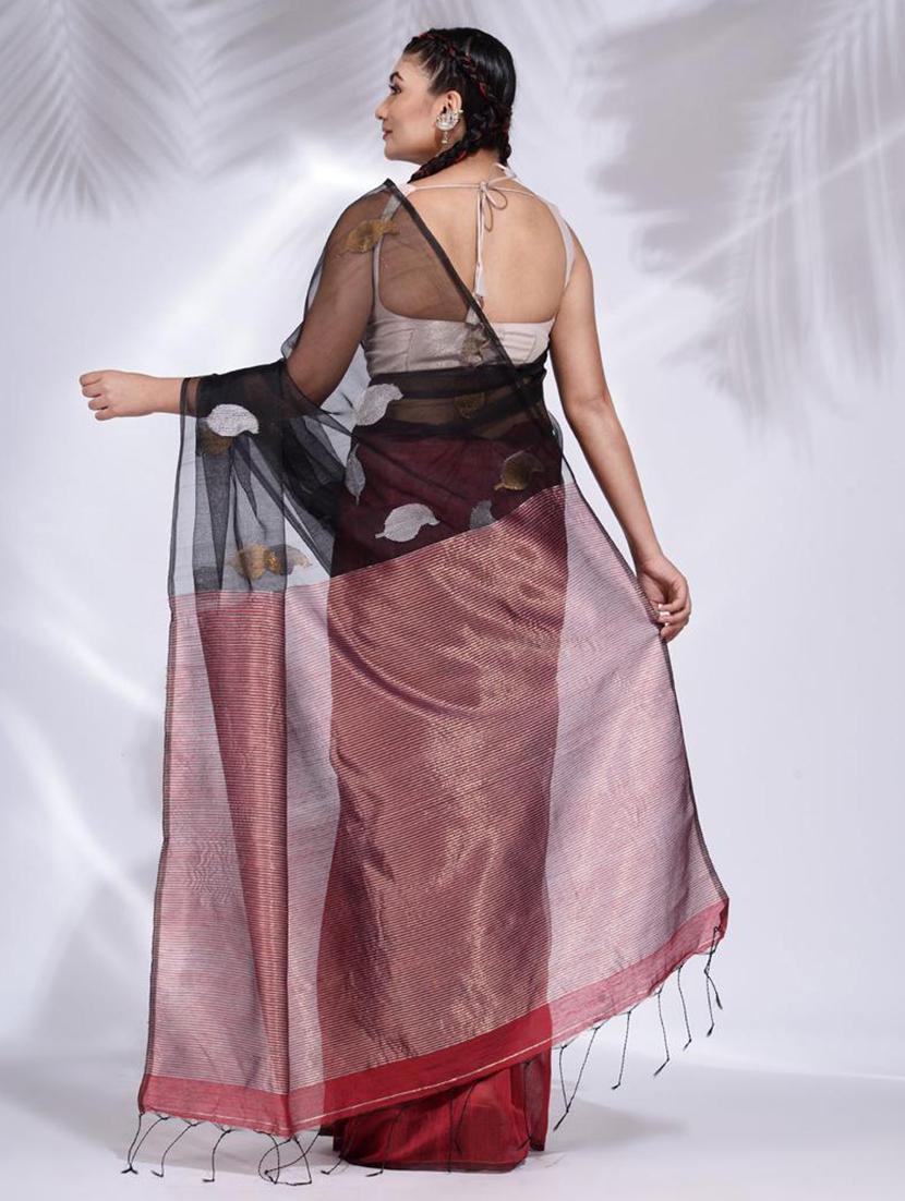 women self design half & half saree with blouse - 22045681 - Standard Image - 3