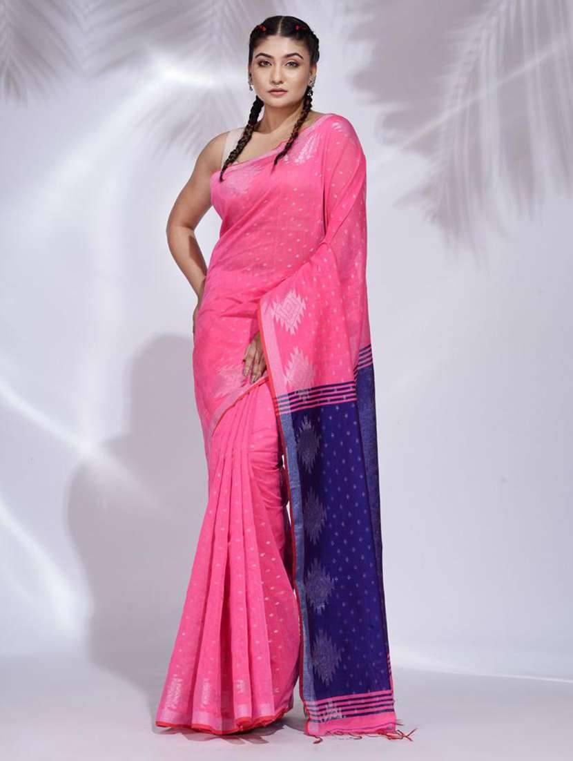 women self design handloom saree with blouse - 22045685 - Standard Image - 3