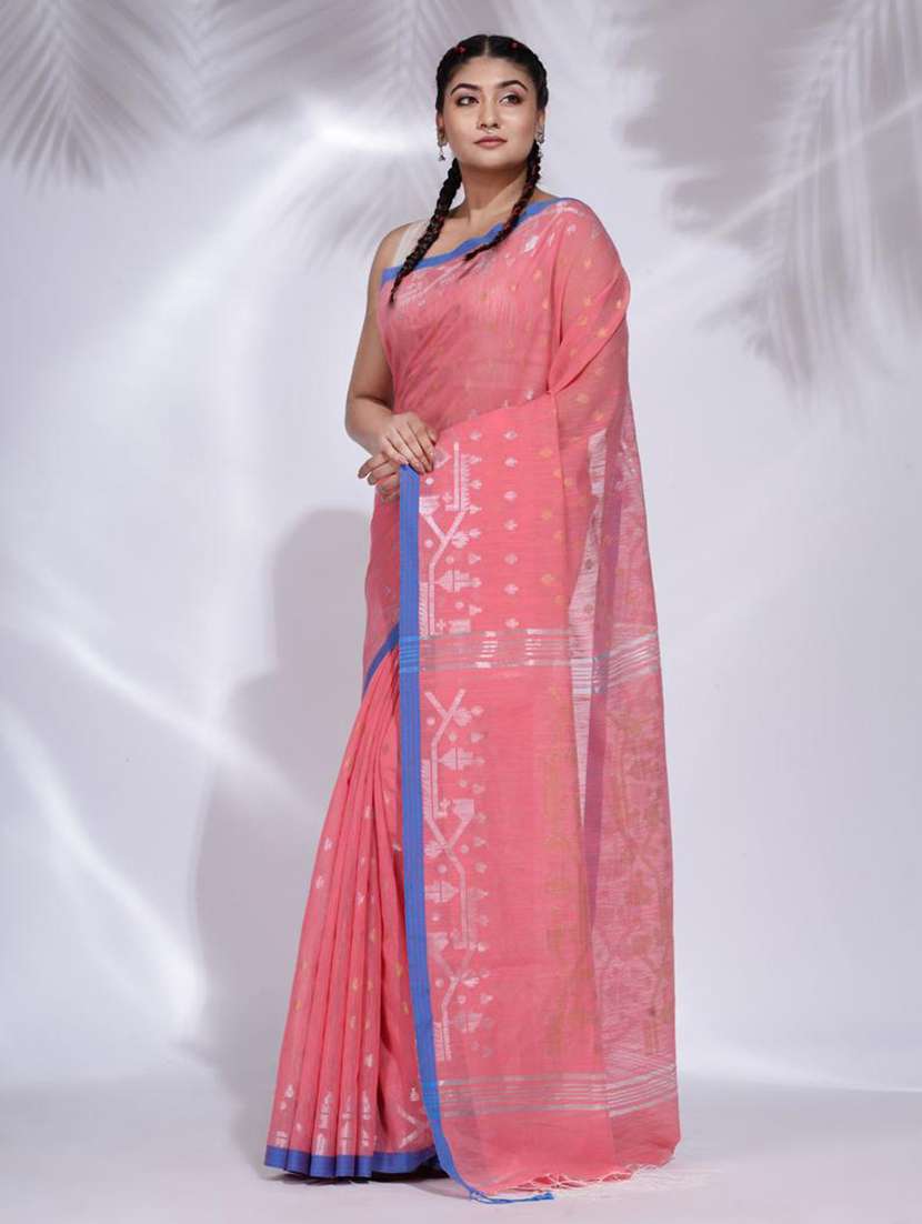 women self design handloom saree with blouse - 22045689 -  Standard Image - 3