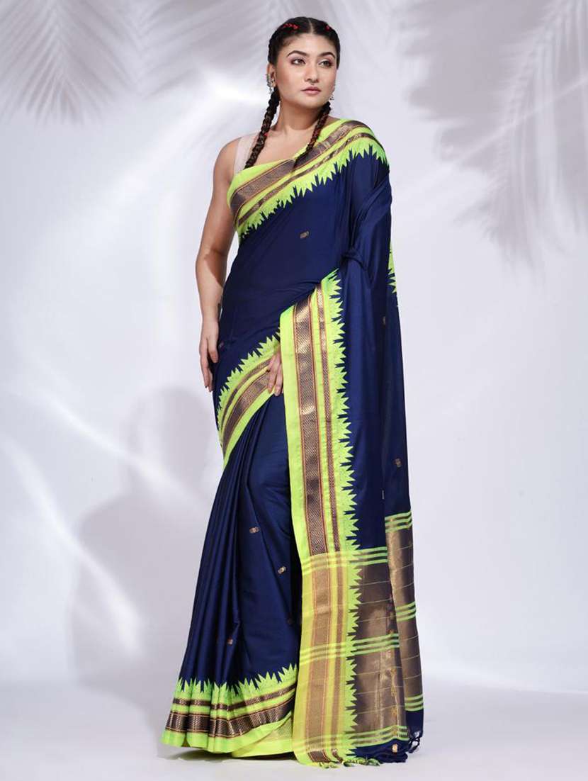 women self design southern silk saree with blouse