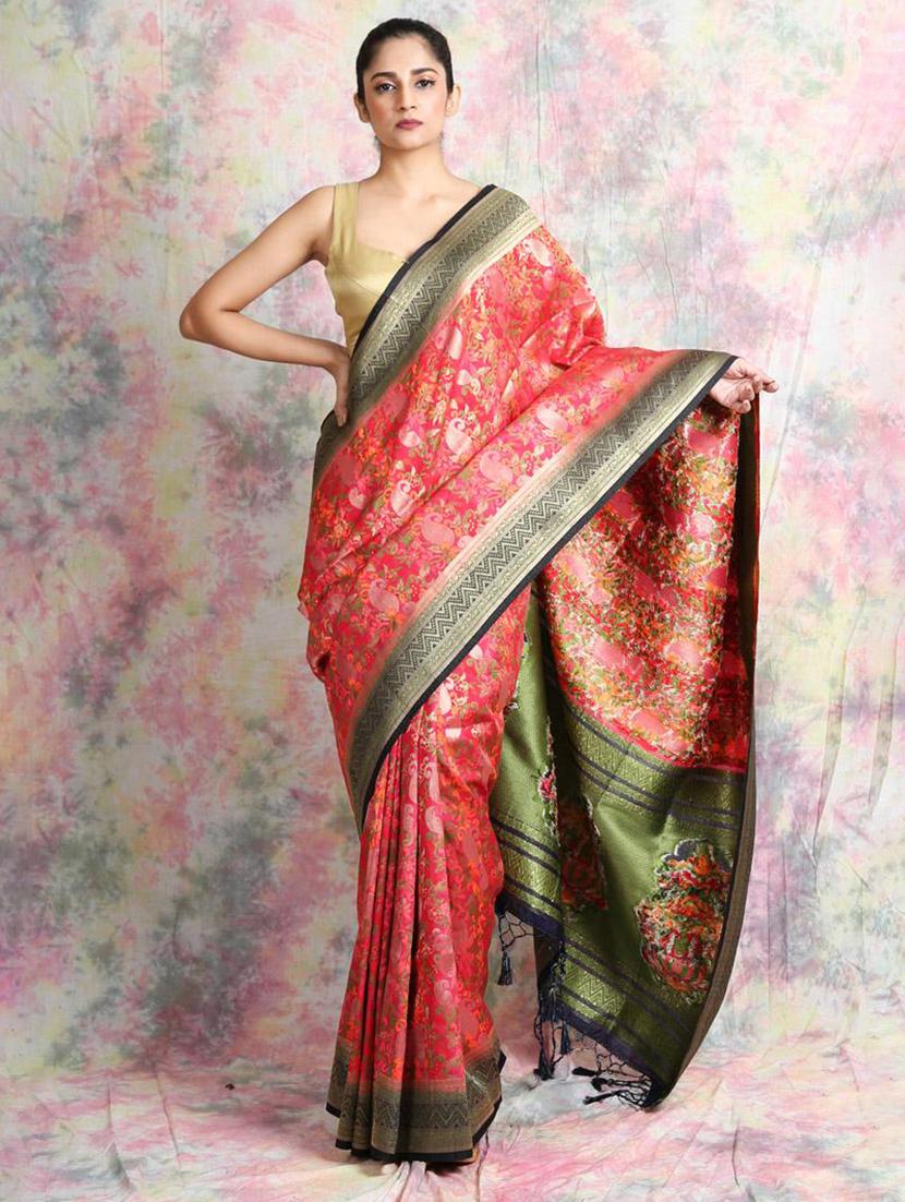 women self design banarasi saree with blouse - 22045698 - Zoom Image - 0
