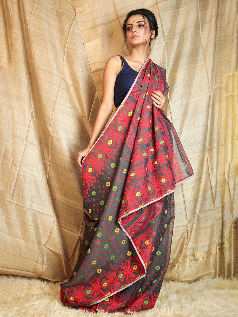 women self design jamdani saree