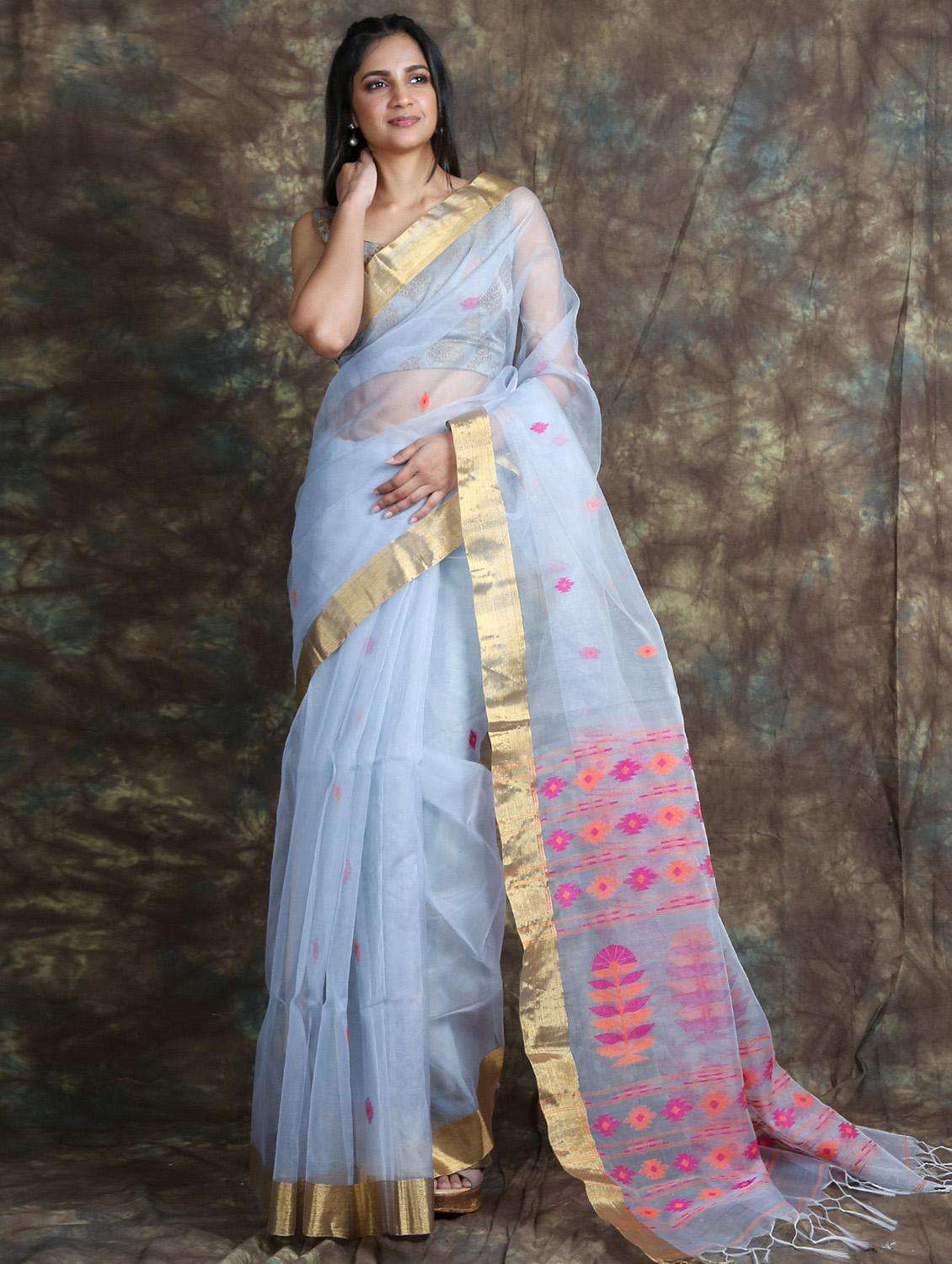women self design handloom saree with blouse - 22045734 -  Zoom Image - 0