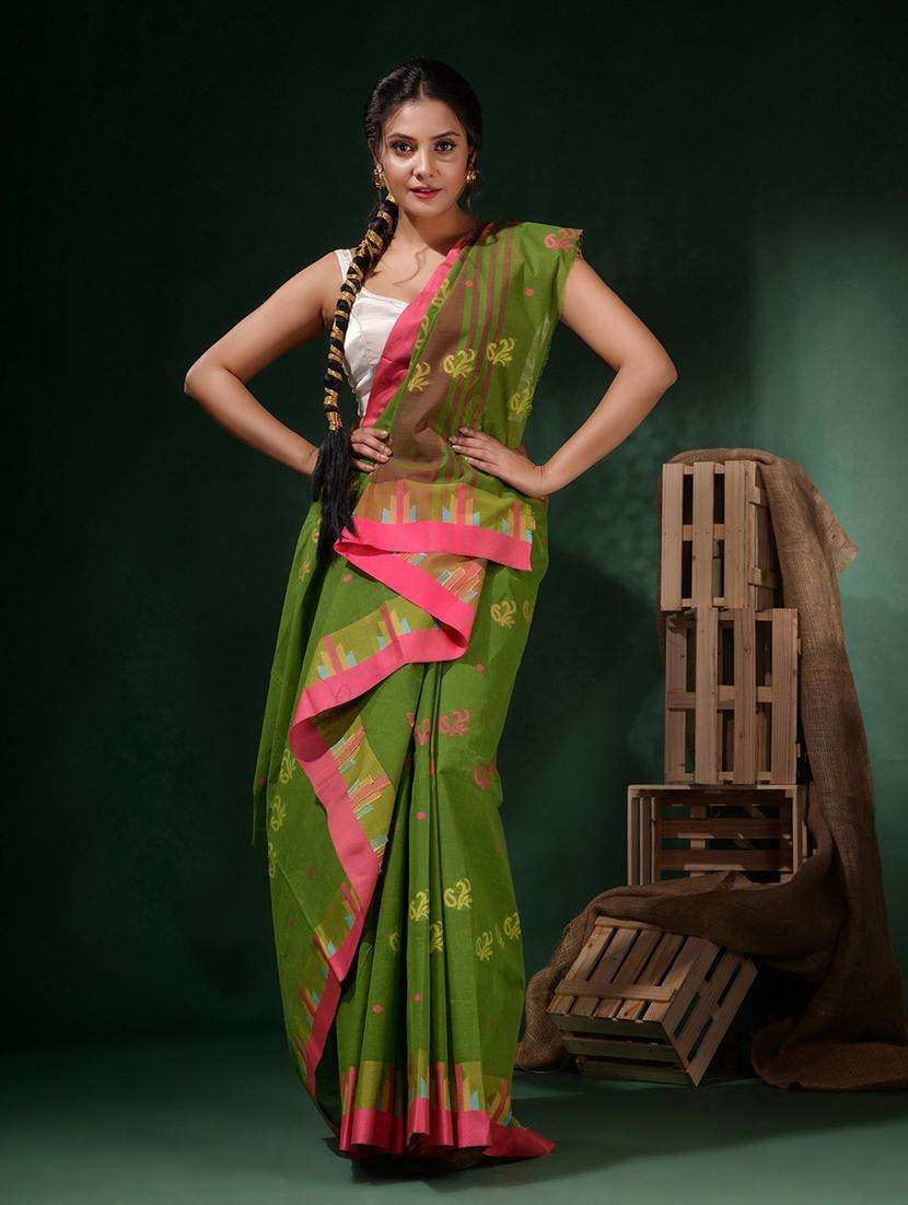 women self design tant saree with blouse - 22045760 -  Standard Image - 3
