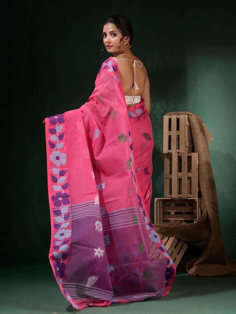 women self design handloom saree with blouse - 22045761 -  Standard Image - 3