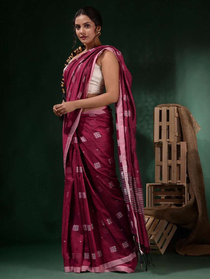 women self design handloom saree with blouse - 22045771 -  Standard Image - 3