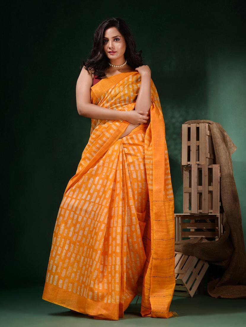 women printed bordered saree with blouse - 22045788 -  Zoom Image - 0
