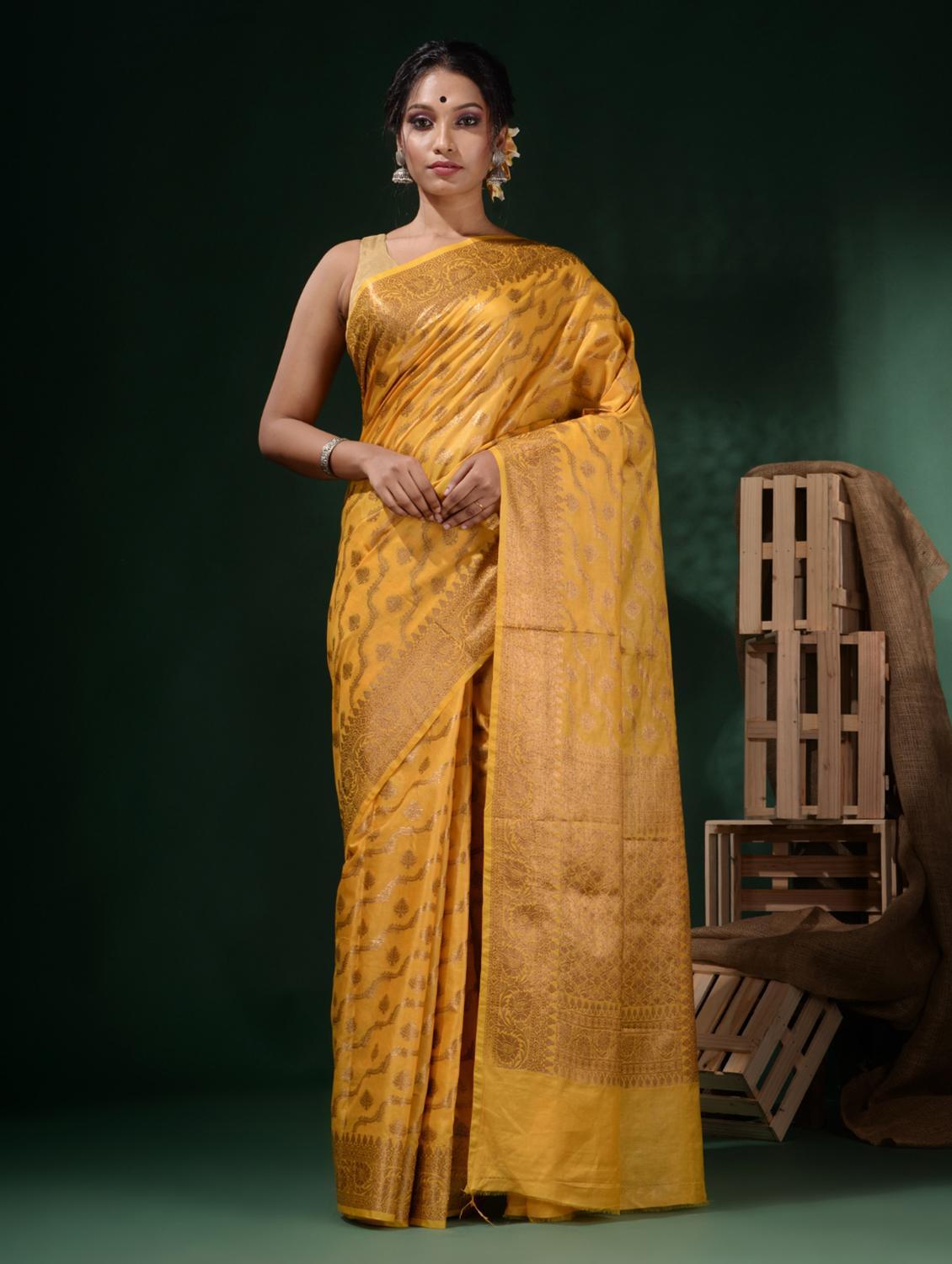 women self design banarasi saree with blouse - 22045807 - Zoom Image - 0