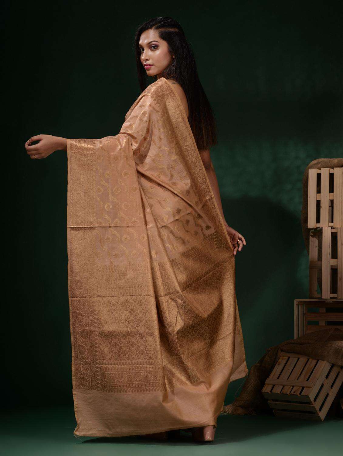 women self design banarasi saree with blouse - 22045808 - Standard Image - 3