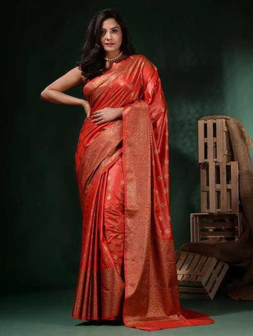 women self design banarasi saree with blouse - 22045810 -  Standard Image - 0