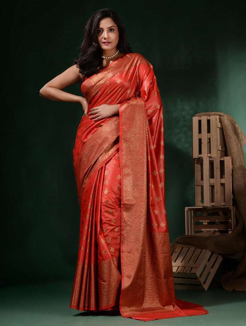 women self design banarasi saree with blouse - 22045810 -  Zoom Image - 0