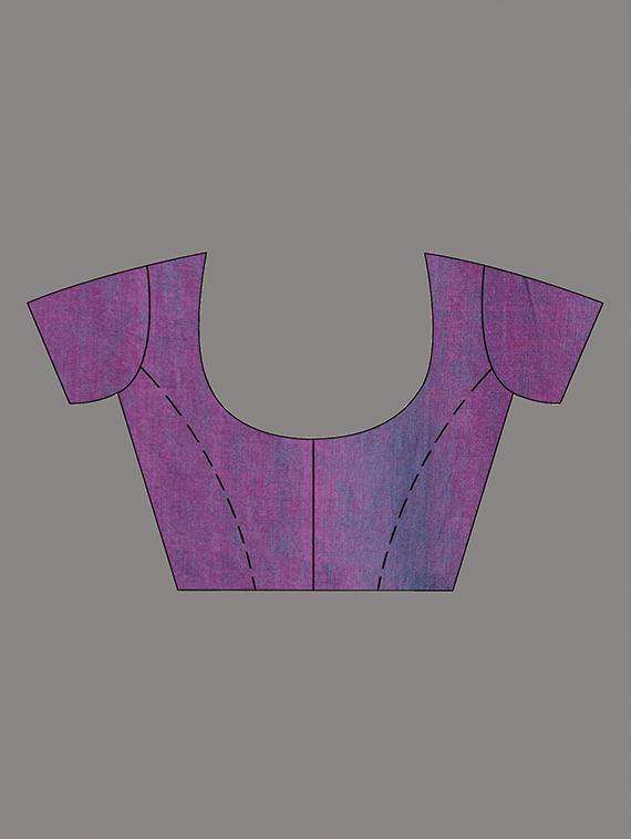 women solid half and half saree with blouse - 22045818 -  Standard Image - 3