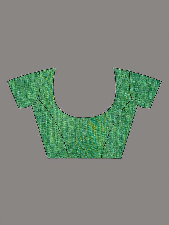 women solid handloom saree with blouse - 22045820 -  Standard Image - 3