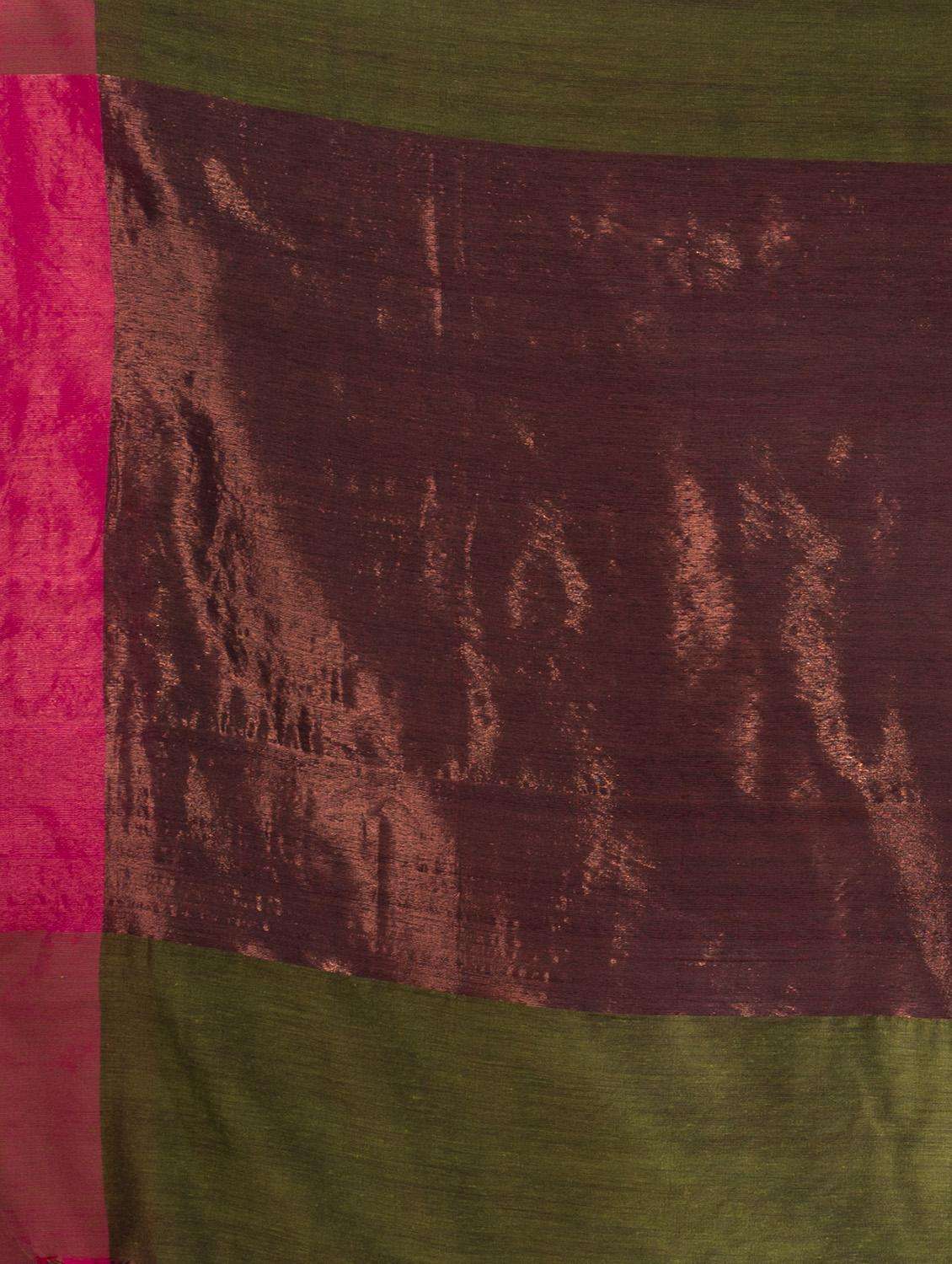 women solid handloom saree with blouse - 22045846 -  Standard Image - 3