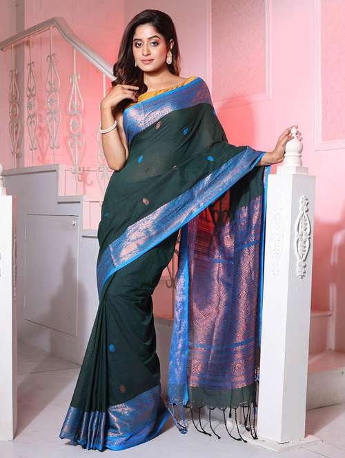 women self design handloom saree with blouse - 22045928 - Standard Image - 0