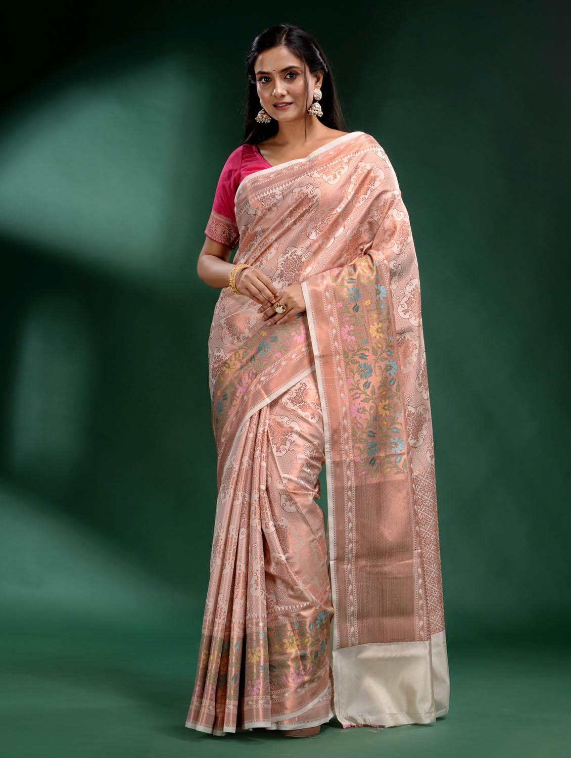 women self design kanjivaram saree with blouse - 22045951 -  Zoom Image - 0