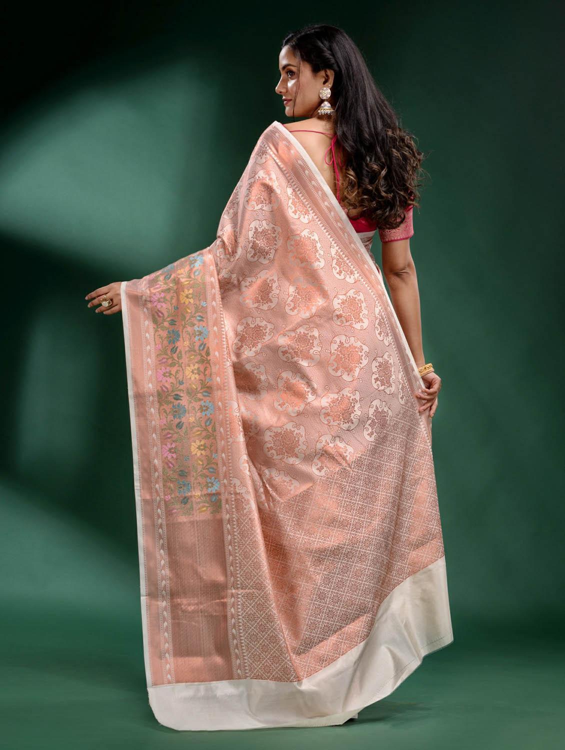 women self design kanjivaram saree with blouse - 22045951 - Standard Image - 3
