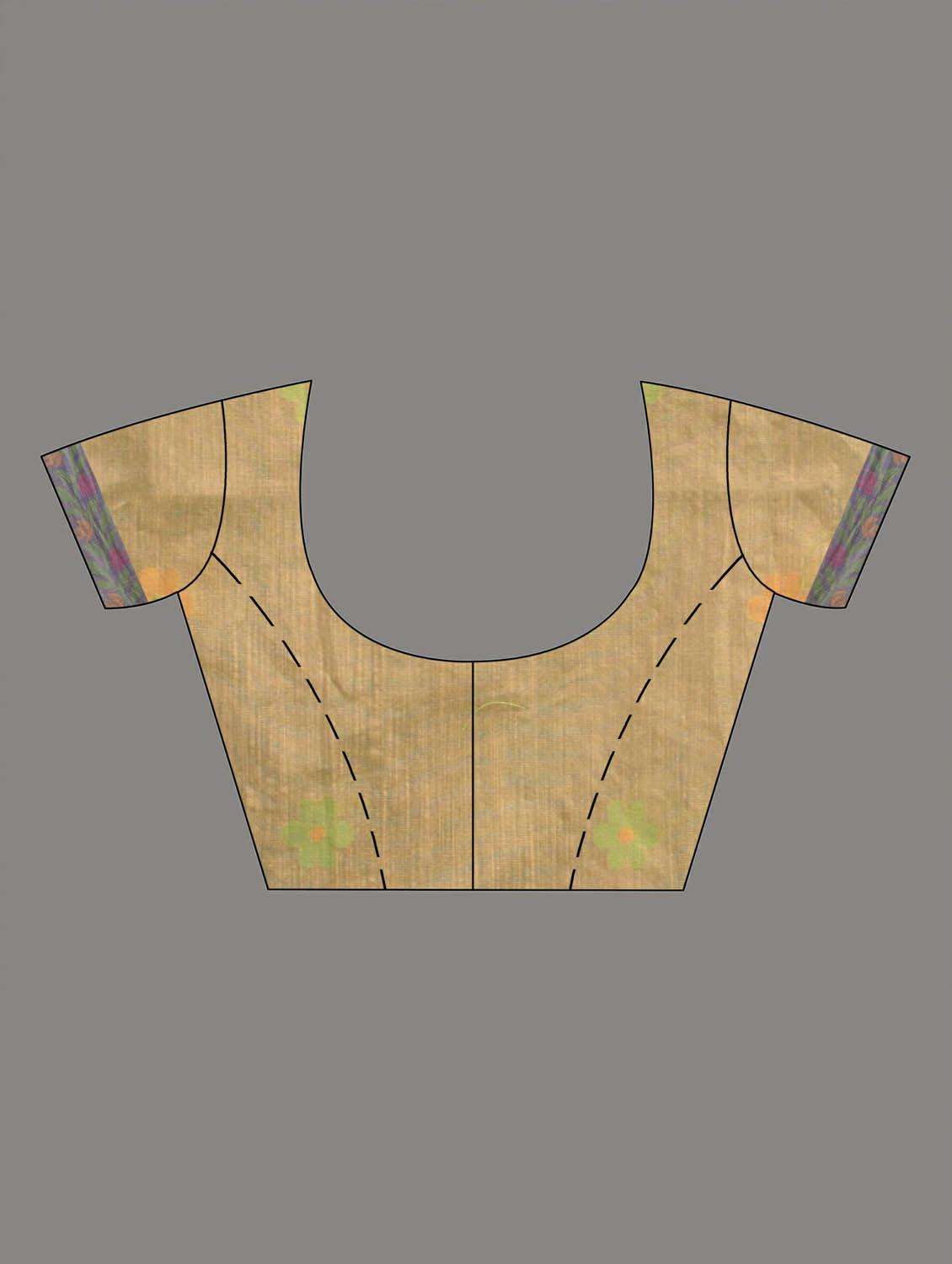 women self design handloom saree with blouse - 22045956 -  Standard Image - 3