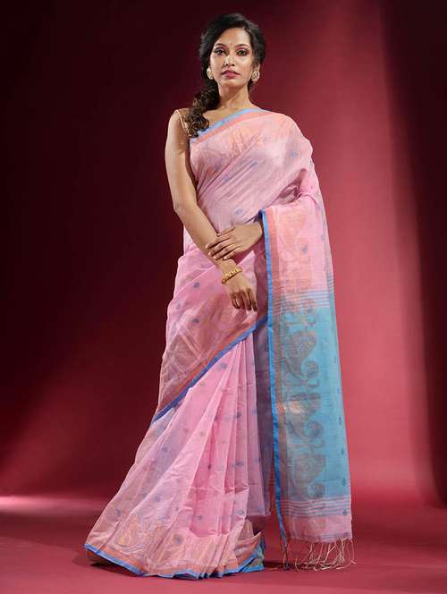 women self design handloom saree with blouse - 22045979 - Standard Image - 0