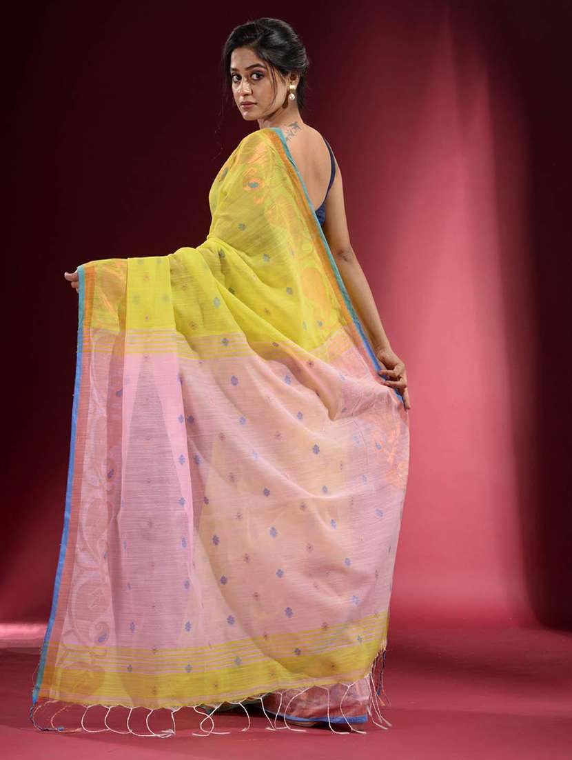 women self design handloom saree with blouse - 22045982 -  Standard Image - 3