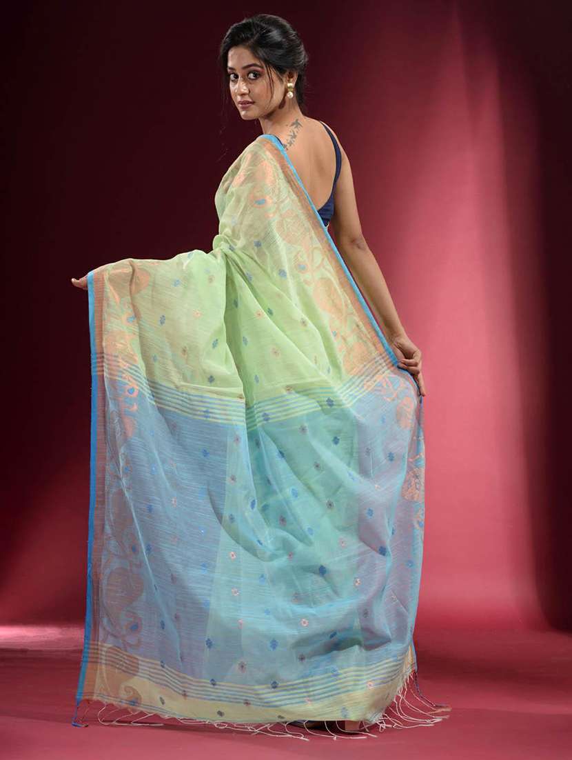 women self design handloom saree with blouse - 22045983 -  Standard Image - 3