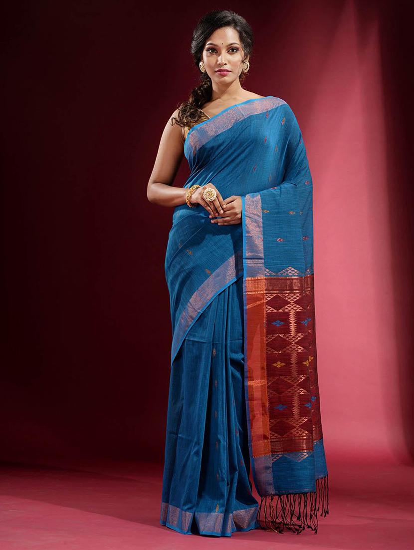women self design bordered saree with blouse - 22045997 -  Zoom Image - 0