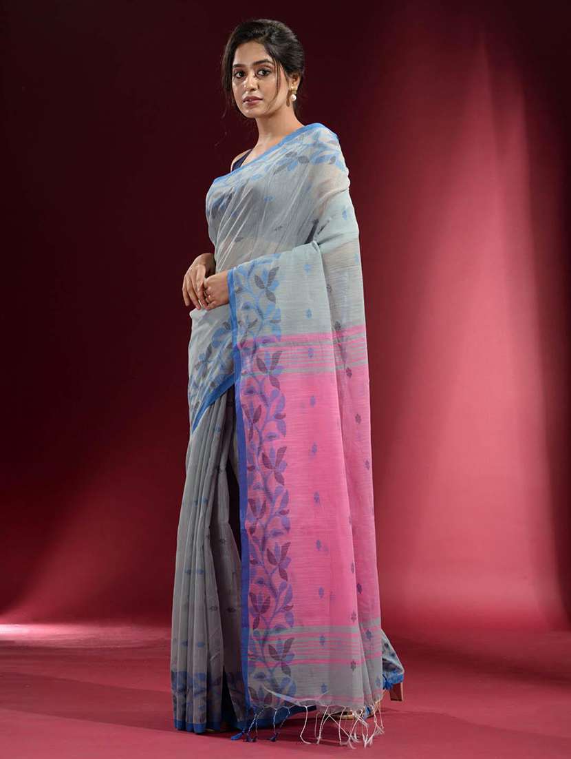women self design handloom saree with blouse - 22045999 -  Standard Image - 3