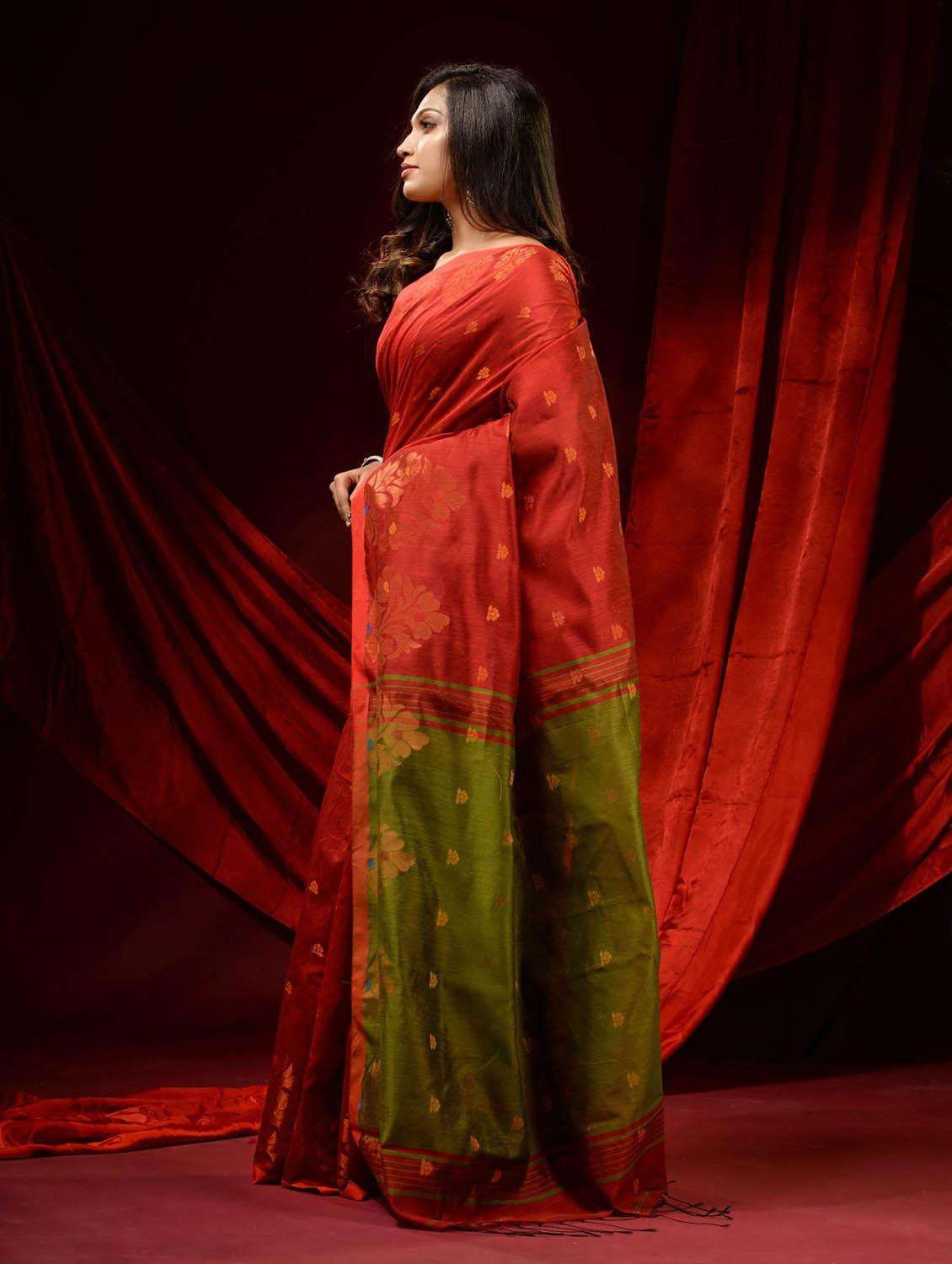 women self design bomkai saree with blouse - 22046018 -  Standard Image - 3