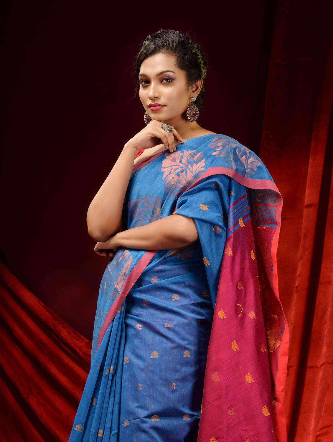women self design bomkai saree with blouse - 22046021 -  Standard Image - 3