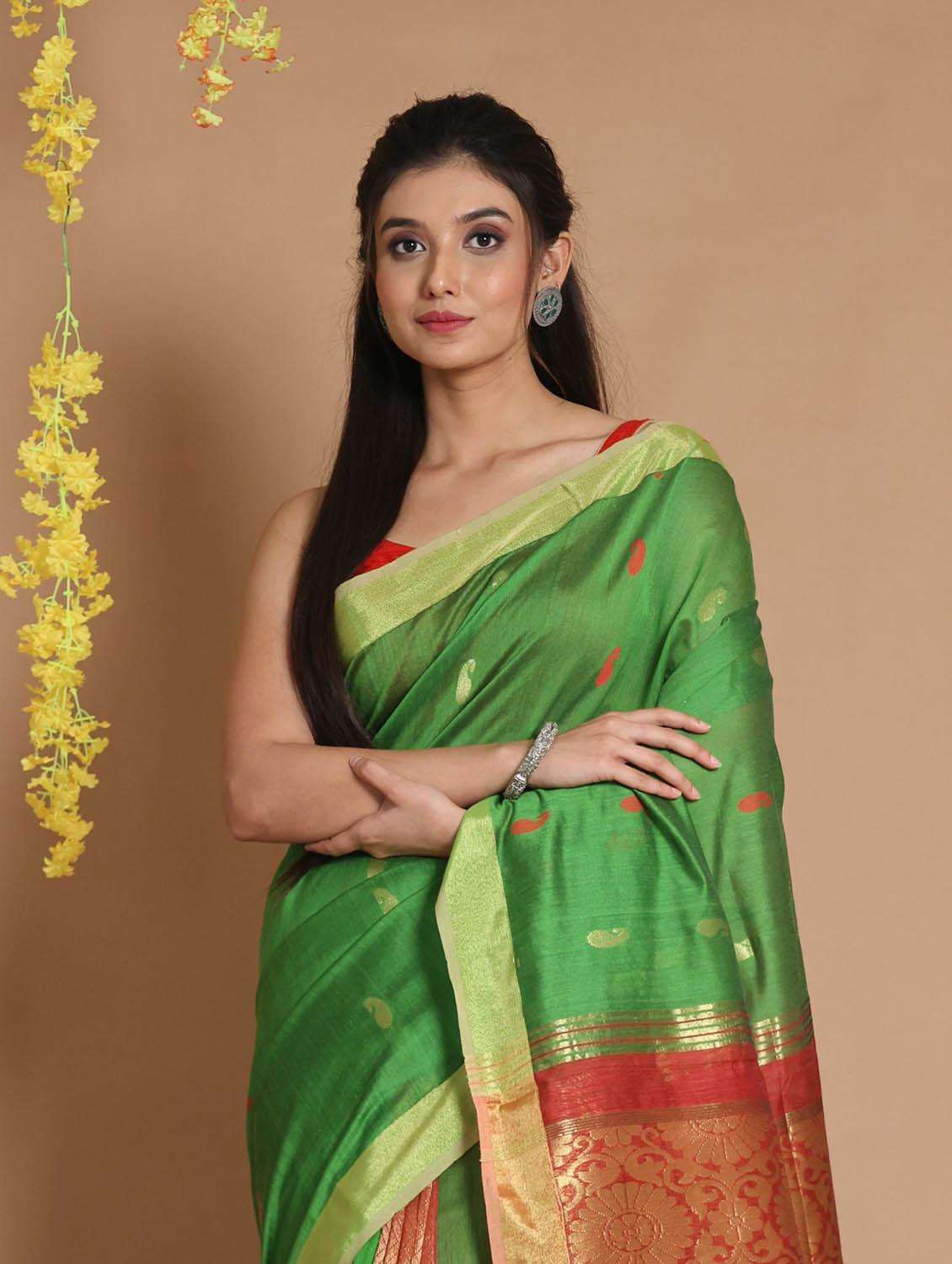 women self design bordered saree with blouse - 22046039 -  Standard Image - 3
