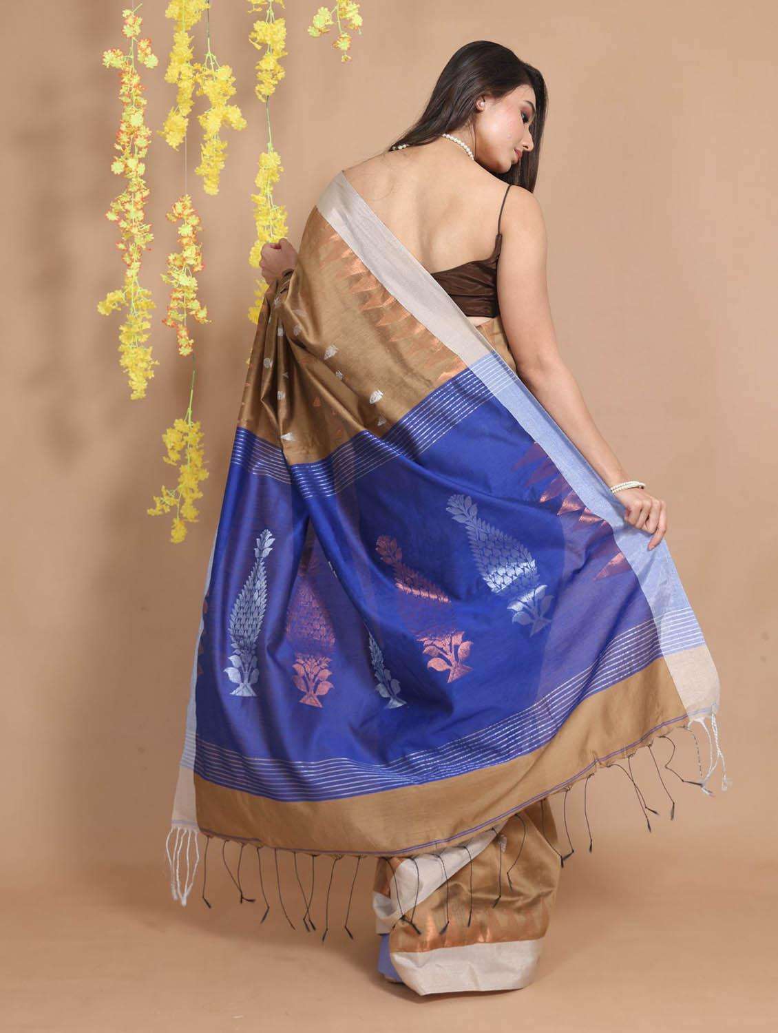 women self design bomkai saree with blouse - 22046050 - Standard Image - 3