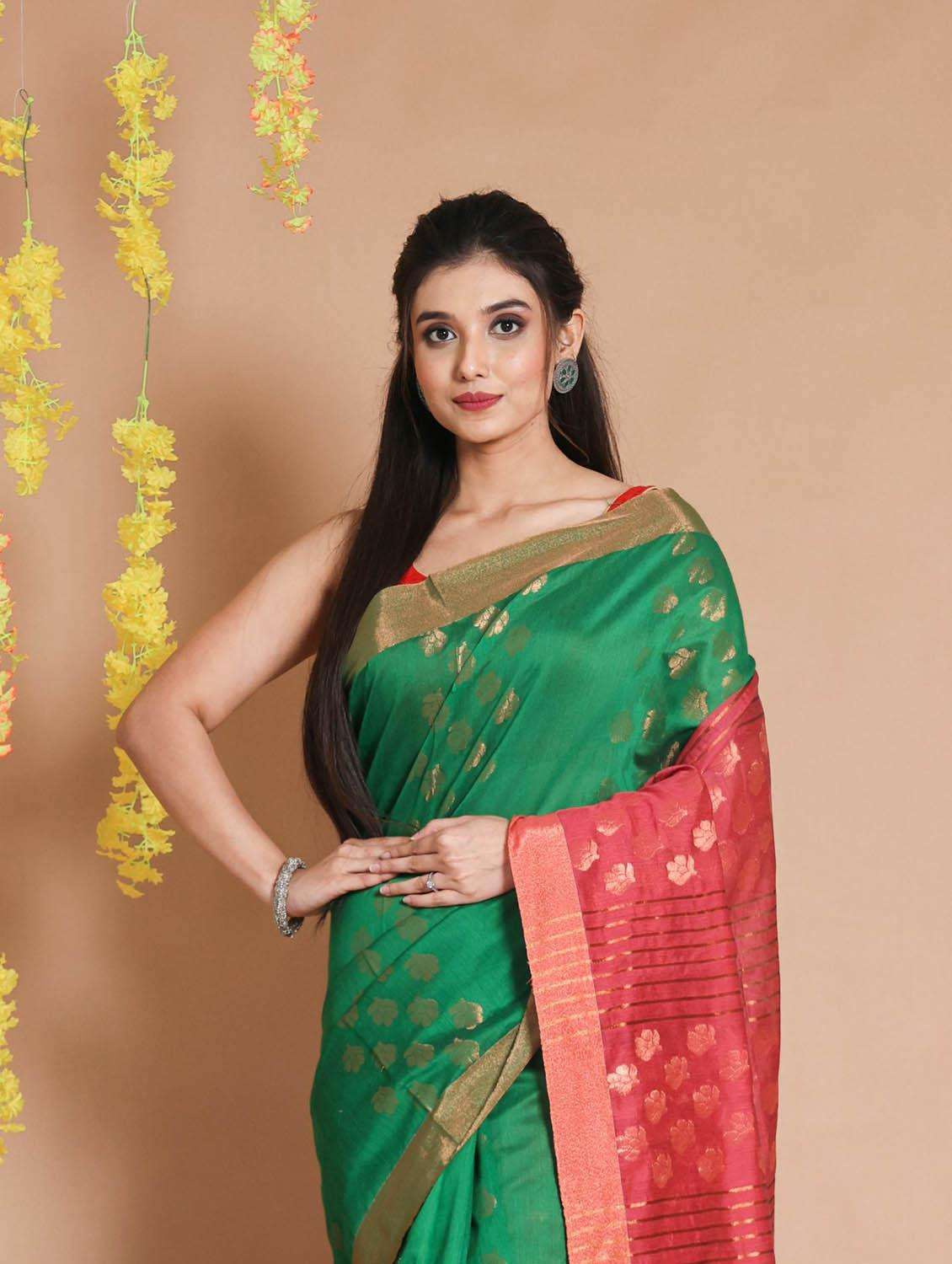 women self design bomkai saree with blouse - 22046052 -  Standard Image - 3