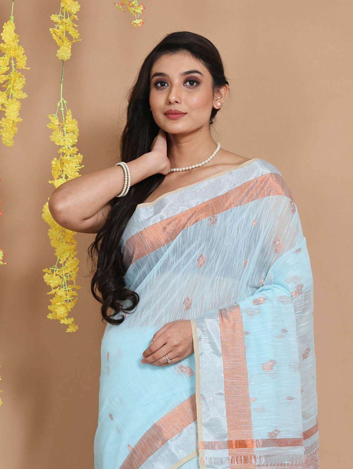 women self design bordered saree with blouse - 22046053 -  Standard Image - 3