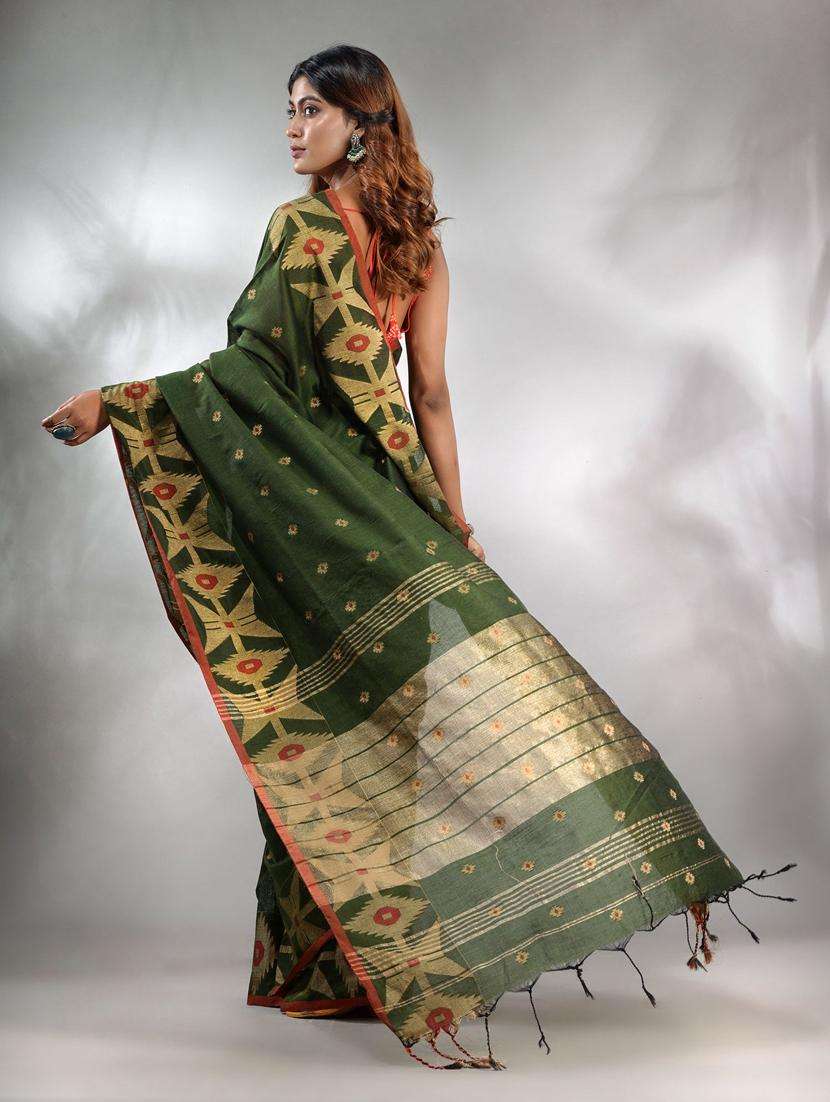 women self design bordered saree with blouse - 22046078 -  Standard Image - 3