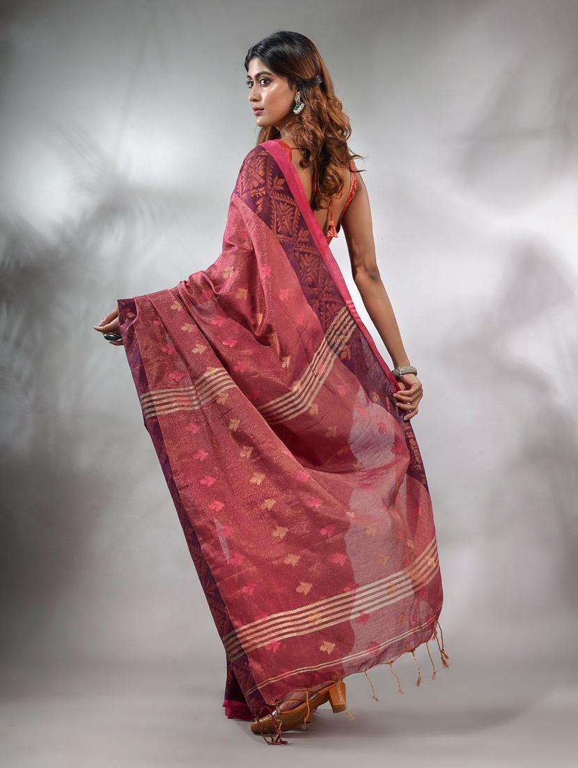 women self design bordered saree with blouse - 22046096 -  Standard Image - 3