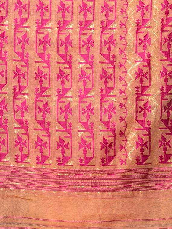 women self design jamdani saree with blouse - 22046111 -  Standard Image - 3