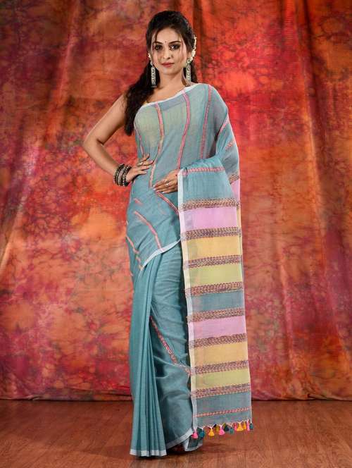 women self design handloom saree with blouse - 22046159 -  Standard Image - 0