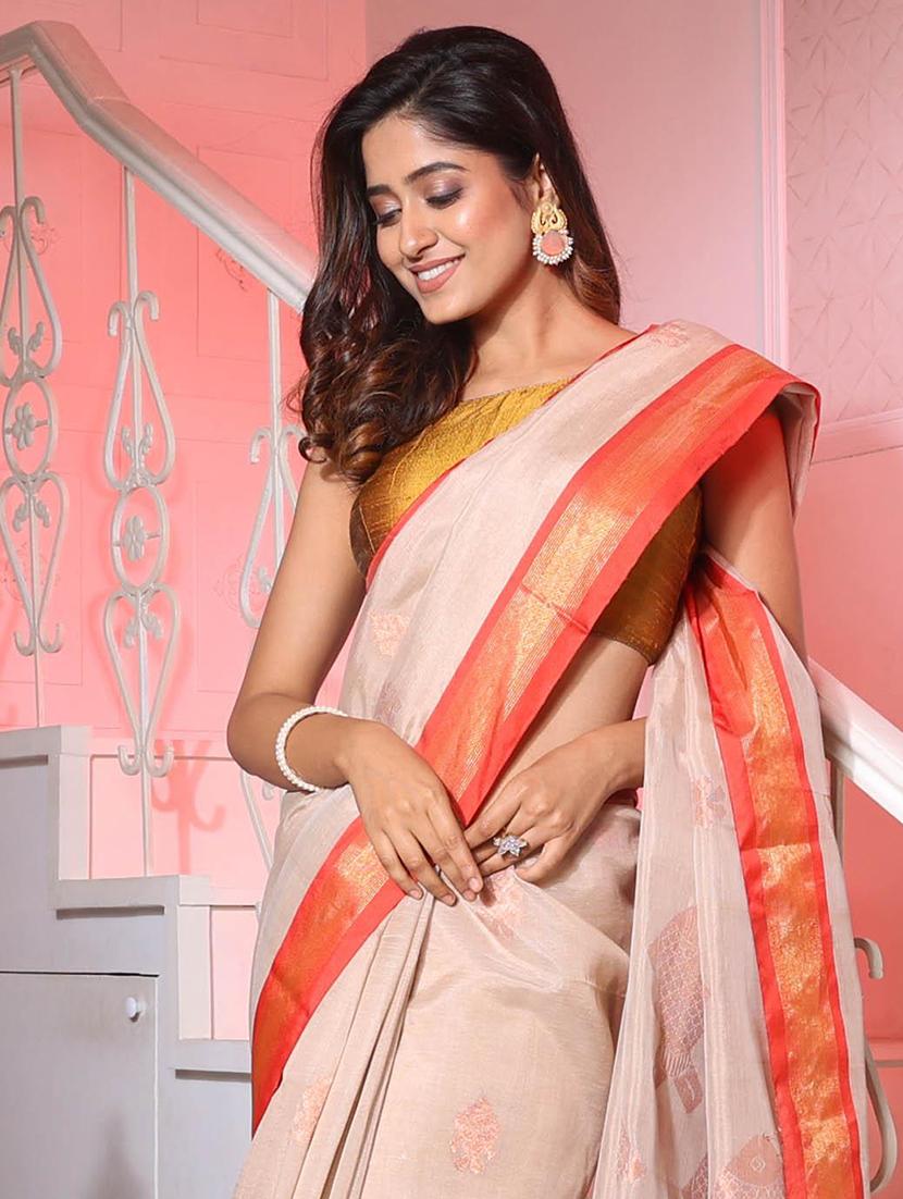 women self design bordered saree with blouse - 22046175 - Standard Image - 3