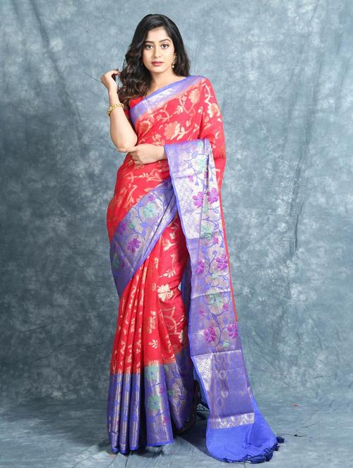 women self design bordered saree with blouse - 22046192 -  Standard Image - 0