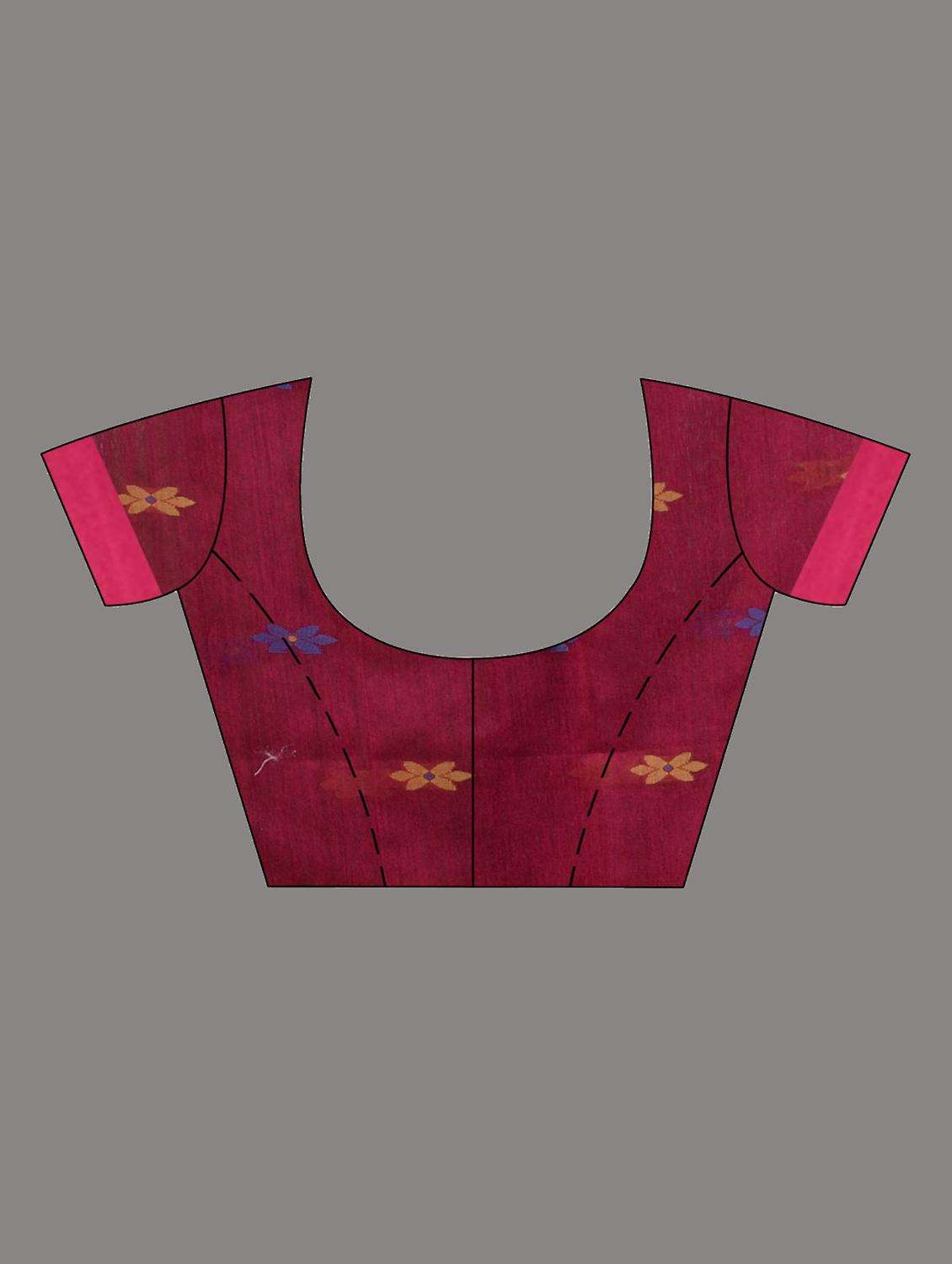 women self design handloom saree with blouse - 22046217 -  Standard Image - 3