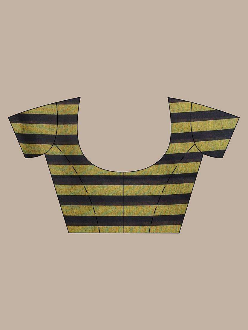women striped handloom saree with blouse - 22046223 -  Standard Image - 3