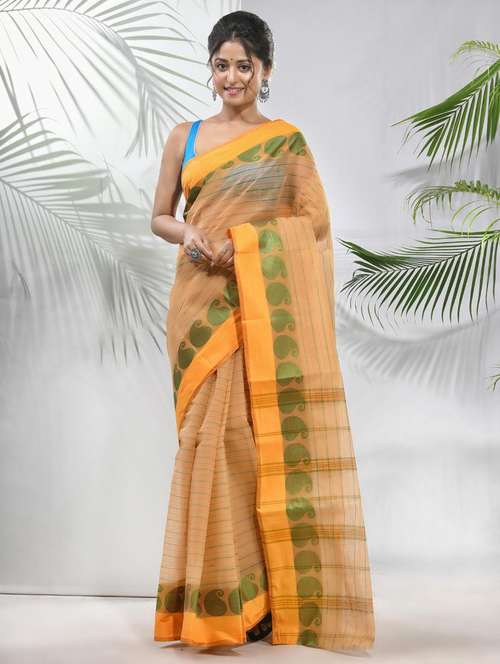 women self design tant saree with blouse - 22046322 -  Standard Image - 0