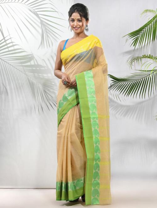 women self design tant saree with blouse - 22046324 -  Standard Image - 0