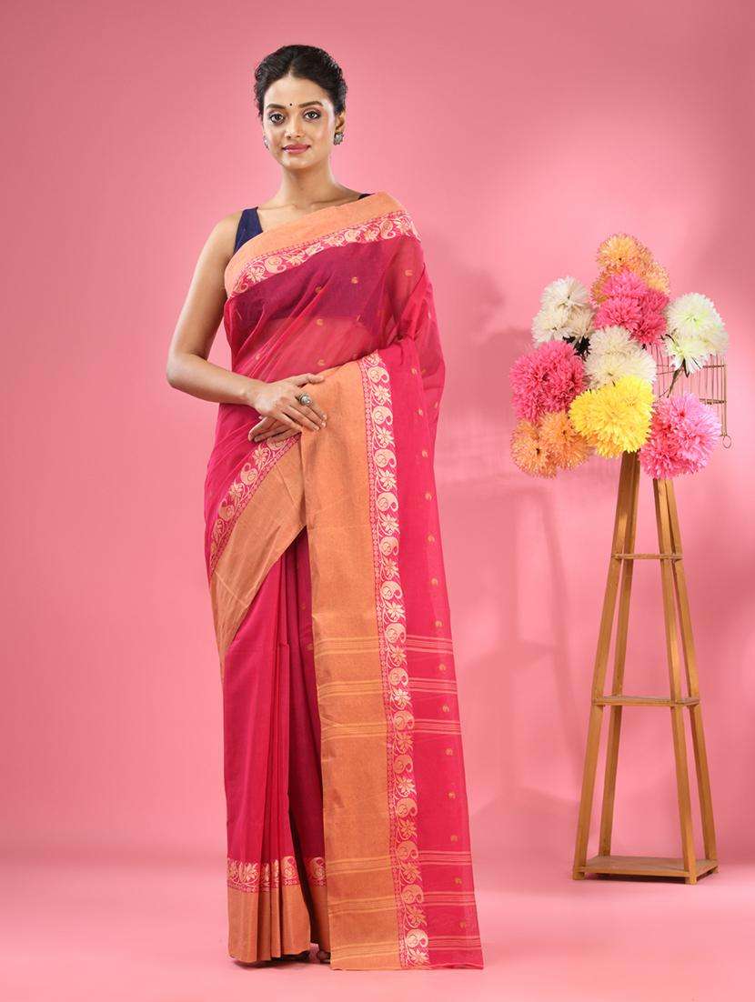 women self design tant saree