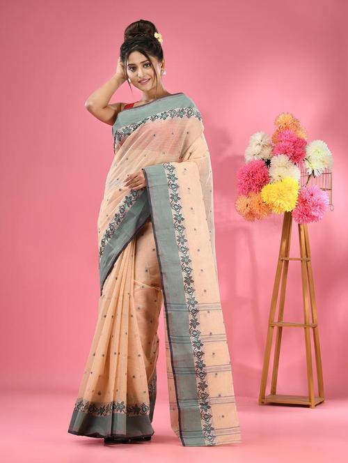 women self design tant saree - 22046347 -  Standard Image - 0