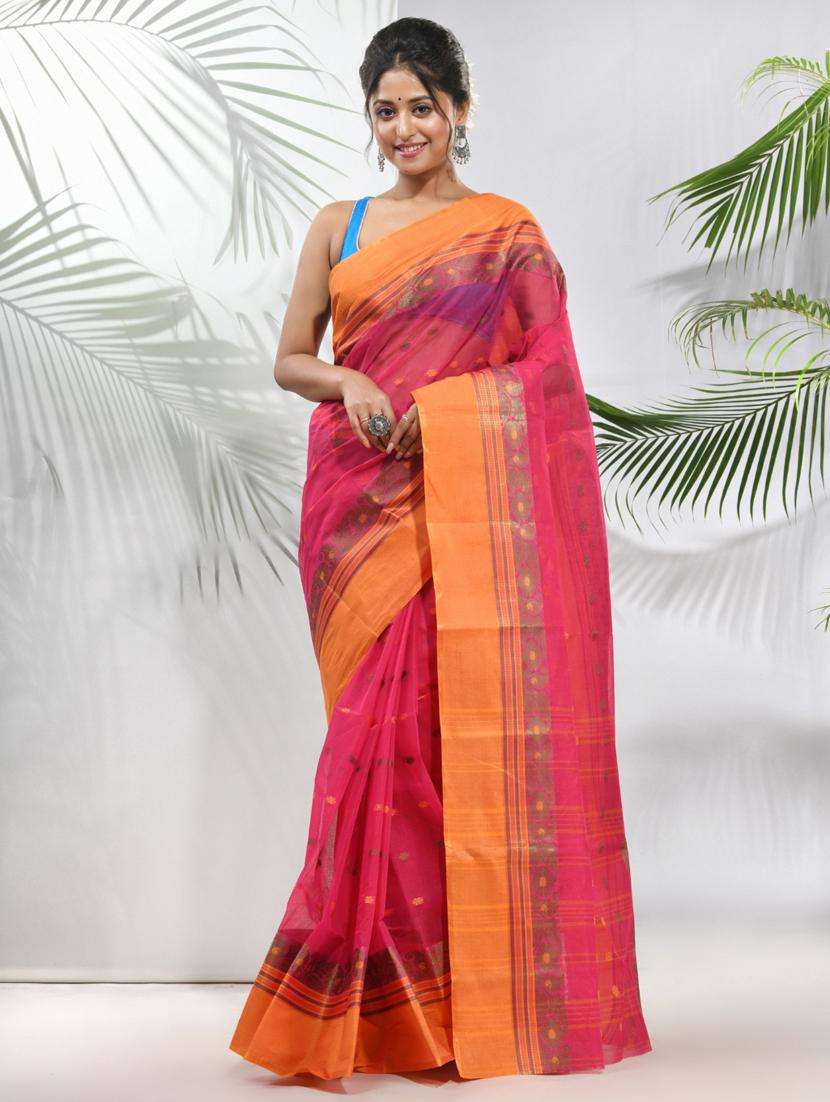 women self design tant saree