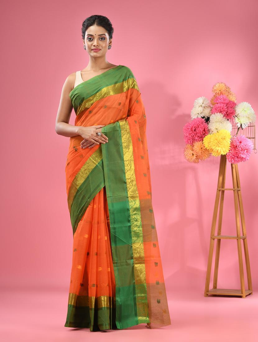women self design tant saree - 22046360 - Zoom Image - 0