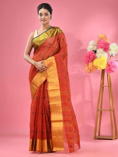 women self design tant saree - 22046361 -  Standard Image - 0