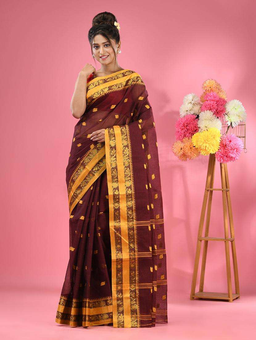 women self design tant saree - 22046368 - Zoom Image - 0